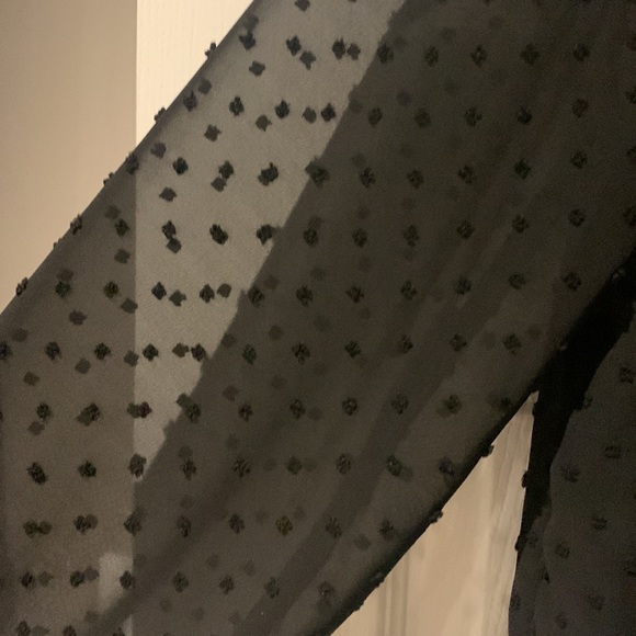Women’s black sheer polka dot blouse from Suzy Shier - Picture 3 of 8
